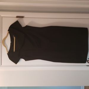 Cap sleeve black dress